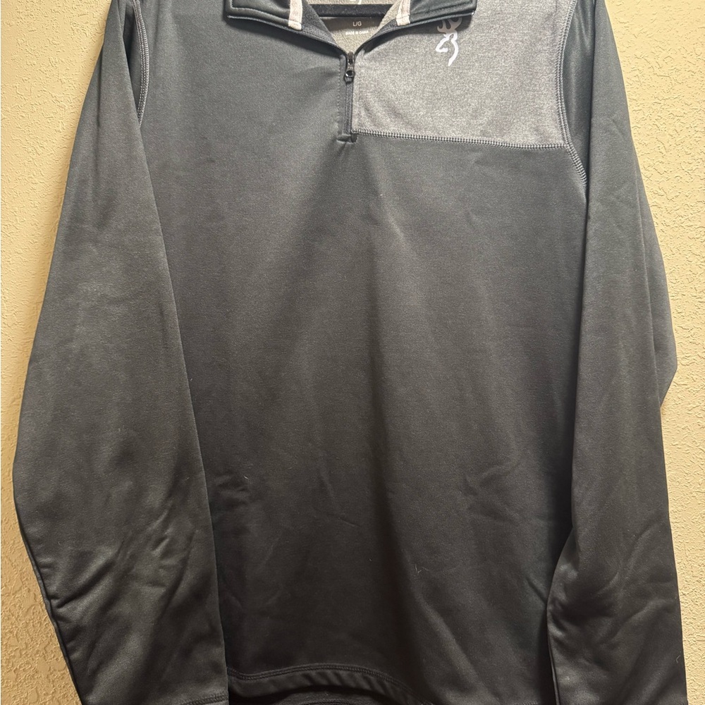 Browning Men's Zip Up Sweater - Black and Gray